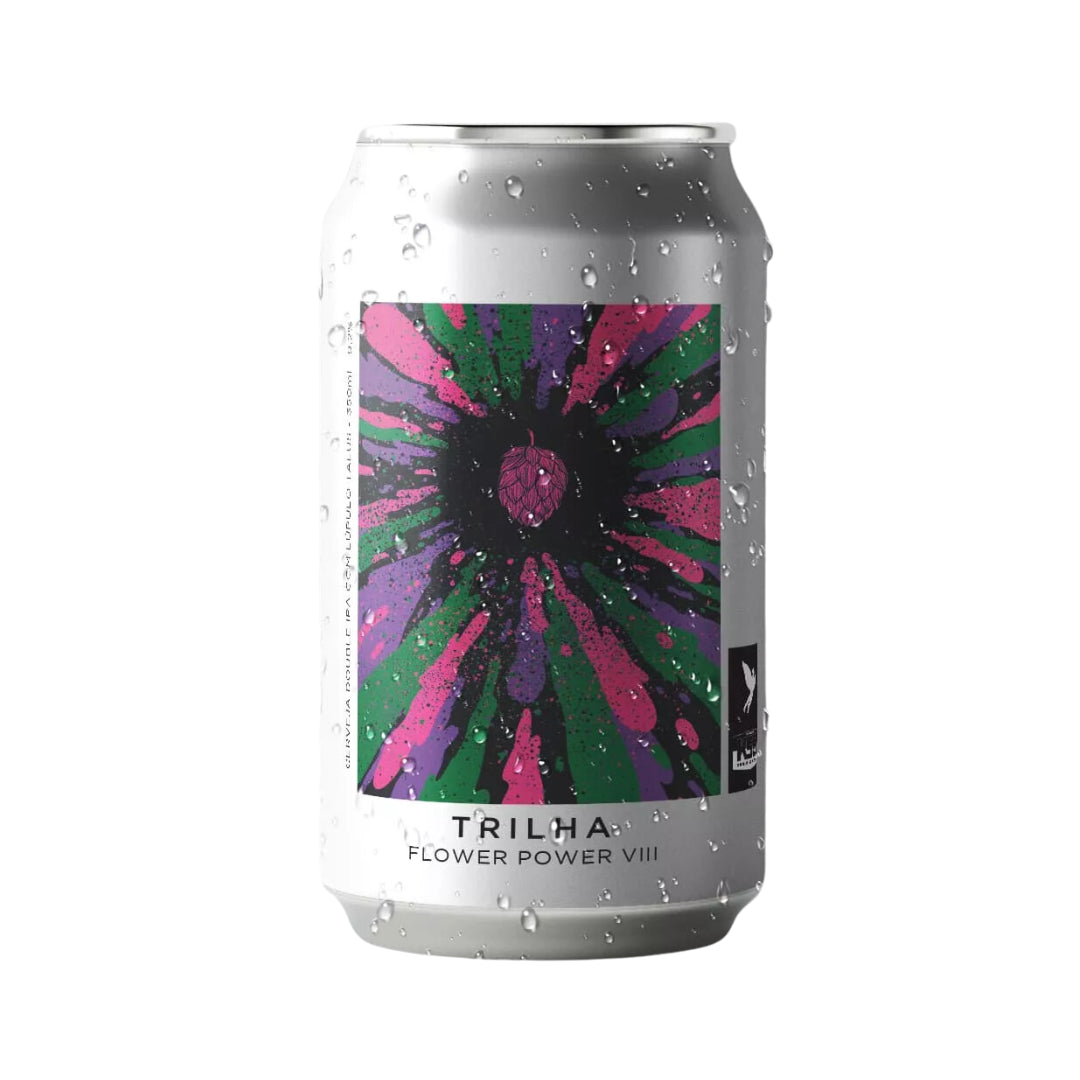 CERV. TRILHA FLOWER POWER VIII TDH JUICY IPA COM LÚPULO EM FLOR 350ML