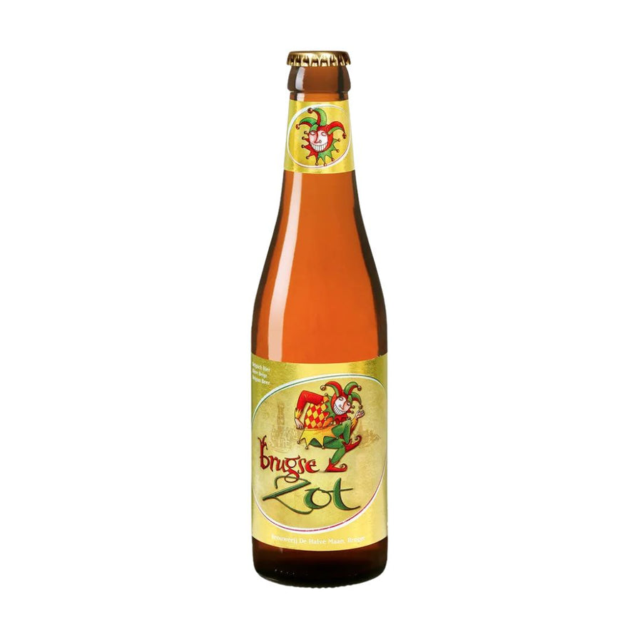 Garrafa de cerveja belga Brugse Zot Blond 330 ml — cerveja artesanal