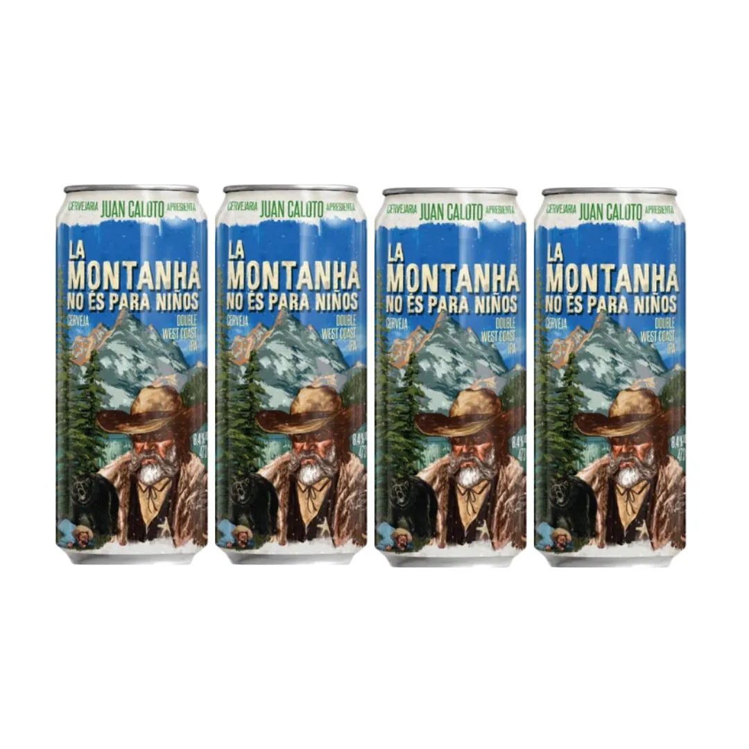 PACK 4 UNIDADES CERVEJA JUAN CALOTO DOUBLE WEST COAST LA MONTANHA 473ML