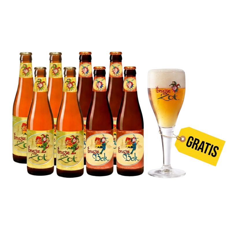 PACK CERVEJAS BELGAS 6 UNIDADES BRUGSE ZOT 330ML + TAÇA BRINDE