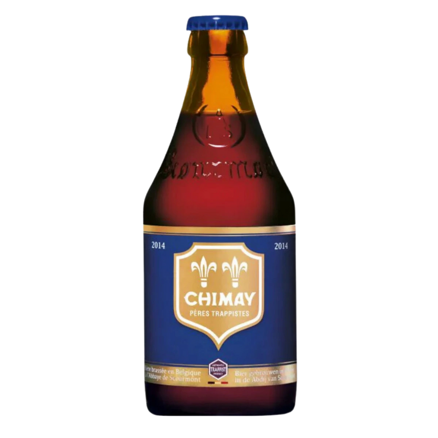 Garrafa de cerveja belga Chimay Blue 330 ml — cerveja artesanal