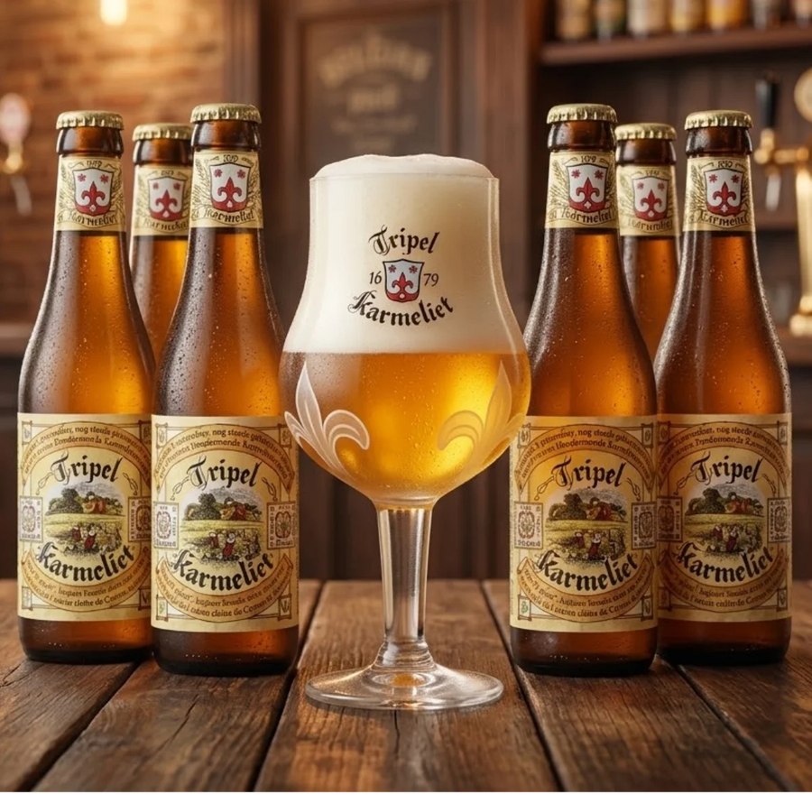 Pack Belga 6 Tripel Karmeliet 330ml Com Taça Karmeliet 200ml — cerveja artesanal